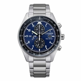 Citizen Men's Watch - Eco Drive Chronograph Blue and Black Dial Bracelet | CA0770-81L