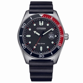 Citizen Men's Watch - Eco-Drive Power Reserve Black Dial Rubber Strap | AW1769-10E