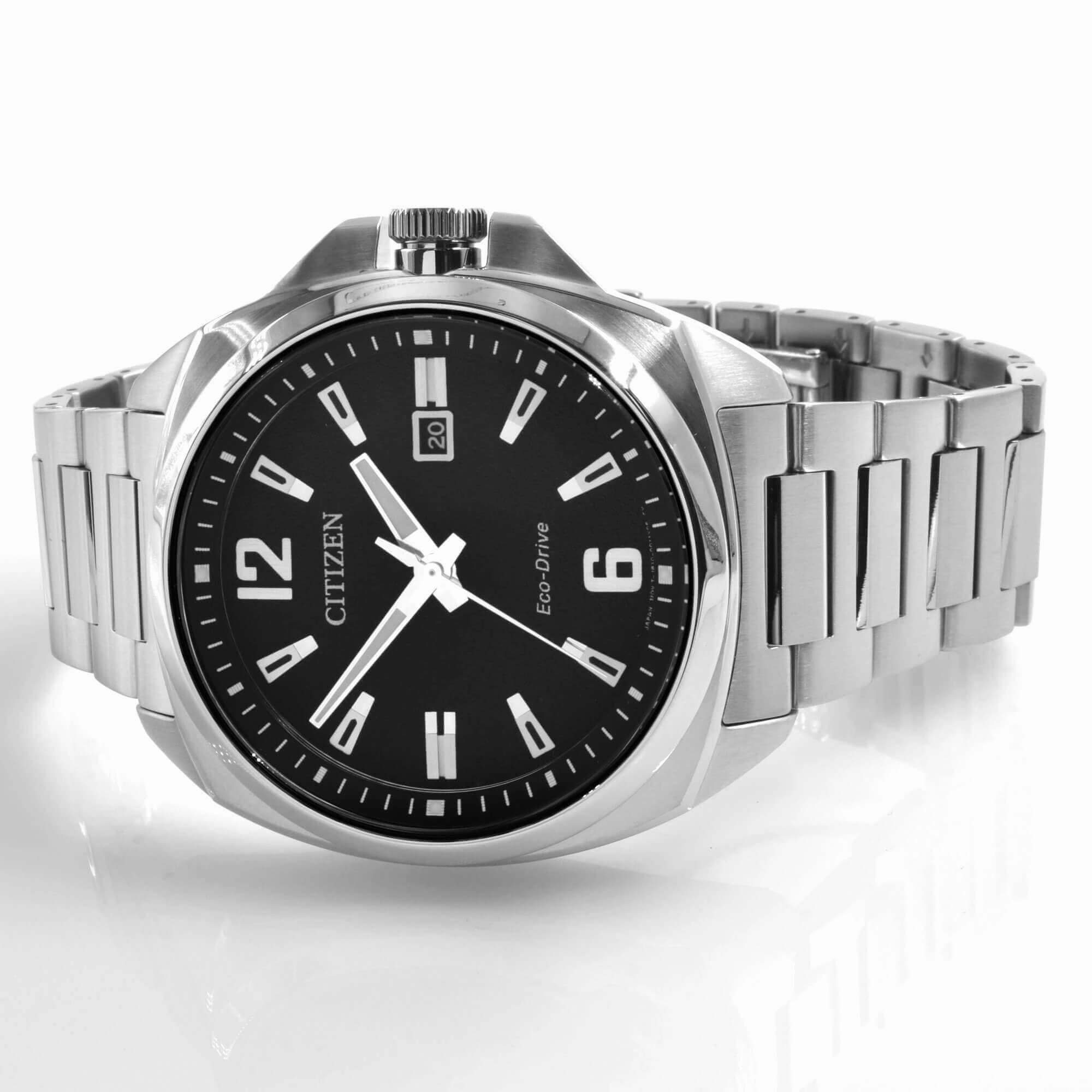 Citizen Men's Watch - Endicott Power Reserve Black Dial Silver Steel | AW1720-51E