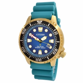 Citizen Men's Watch - Promaster Dive Date Turquoise Polyurethane Strap | BN0162-02X