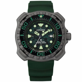 Citizen Men's Watch - Promaster Eco-Drive Black and Green Dial Strap | BN0228-06W