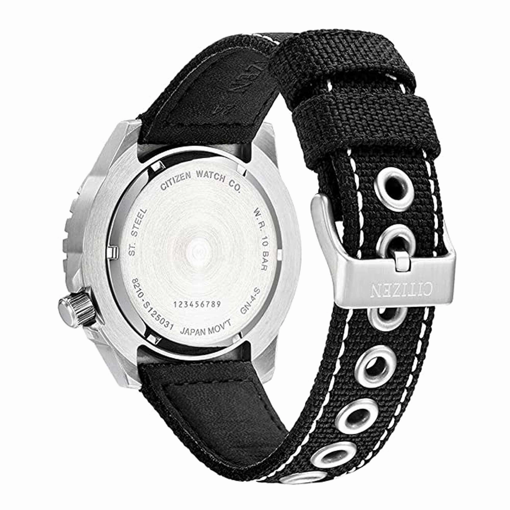 Citizen Men's Watch - Rotating Bezel Black Nylon Strap Date Display | NJ2198-16X