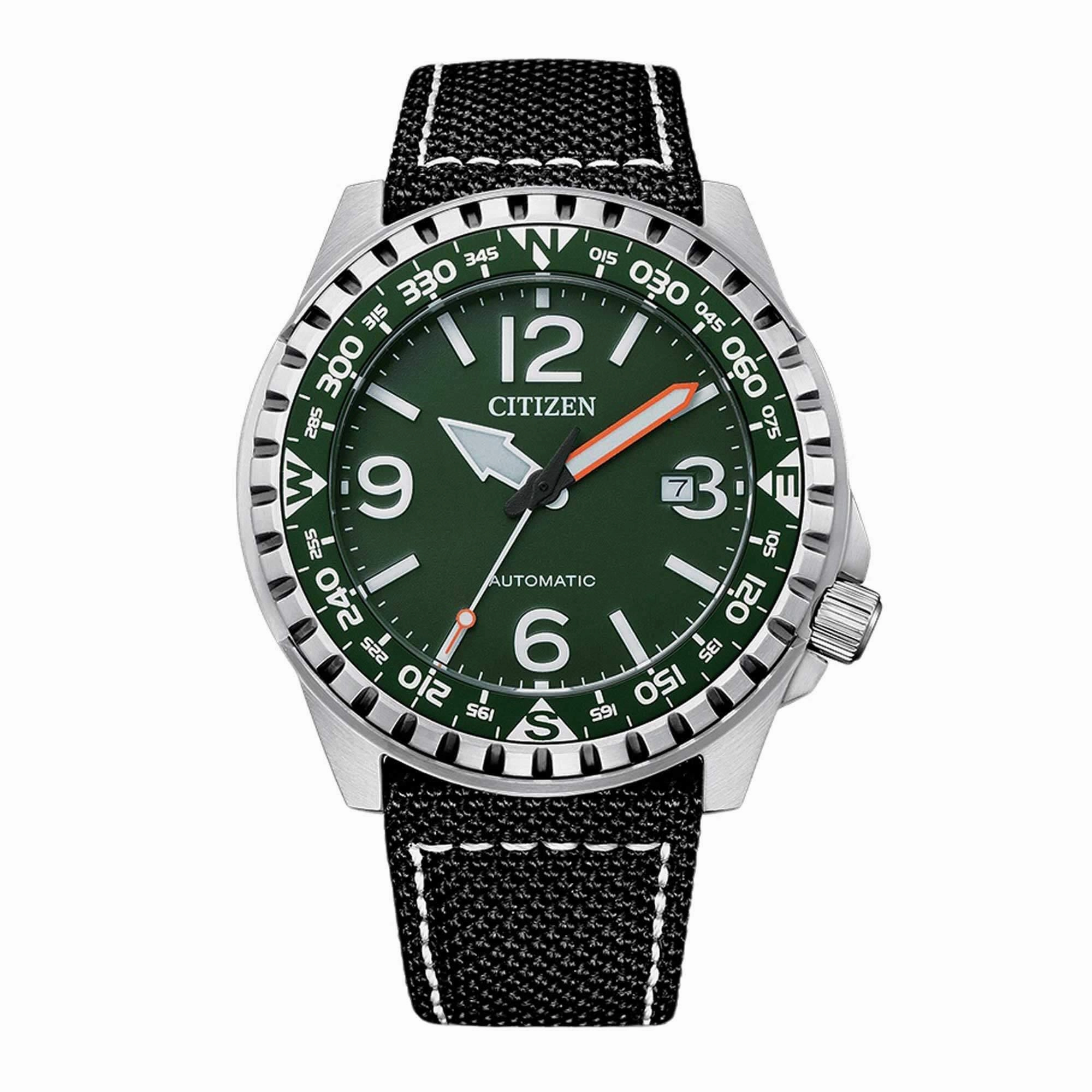 Citizen Men's Watch - Rotating Bezel Black Nylon Strap Date Display | NJ2198-16X