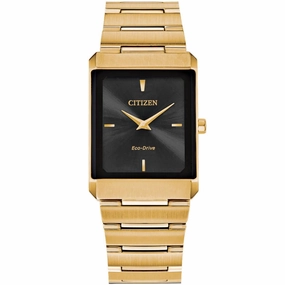 Citizen Unisex Eco Drive Watch - Stiletto Yellow Gold Bracelet | AR3102-51E