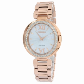 Citizen Women's Eco Drive Watch - Capella Diamond Rose Gold Tone Bracelet | EX1500-52A