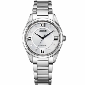 Citizen Women's Eco Drive Watch - Fiore Silver Bracelet Diamond | EM0870-58A