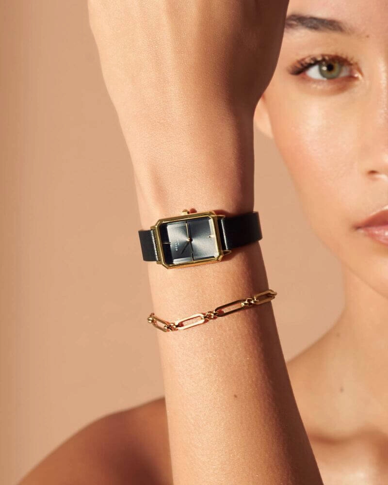 Coffret Rosefield The Octagon Black Sunray   bracelet Chucky gold X266