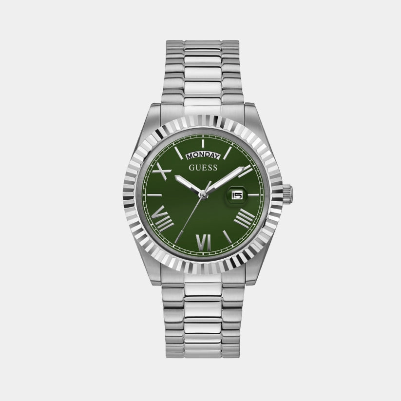 Connoisseur Men Quartz Green Dial Analog Stainless Steel Watch GW0265G10