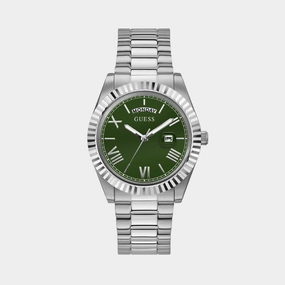 Connoisseur Men Quartz Green Dial Analog Stainless Steel Watch GW0265G10