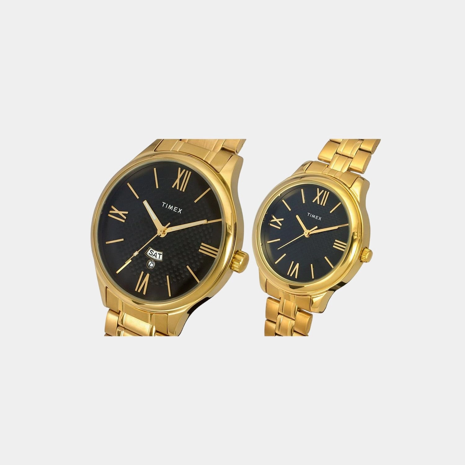 Couple Black Analog Stainless Steel Watch TW00PR283