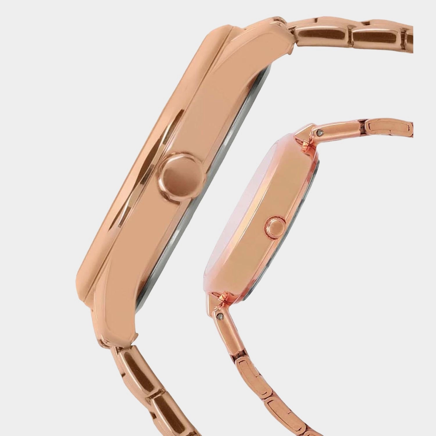 Couple Rose Gold Analog Stainless Steel Watch TW00PR266