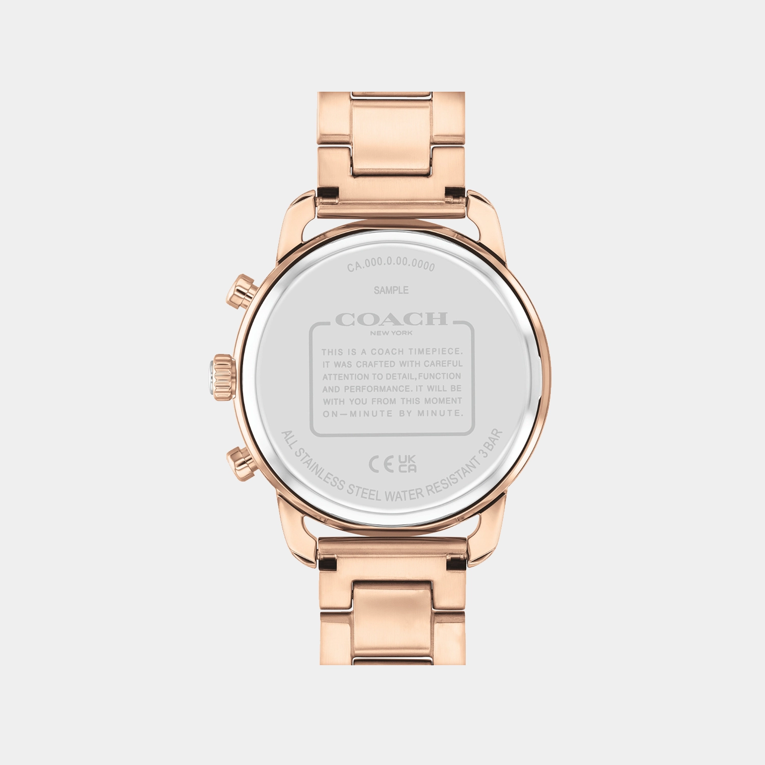 Cruiser Women Quartz Rose Gold Dial Chronograph Stainless Steel Watch 14504255
