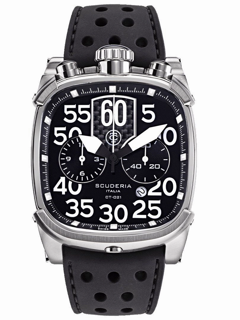 CT Scuderia SCRAMBLER SATURNO Steel Black Swiss Made Mens Watch CWEF00119