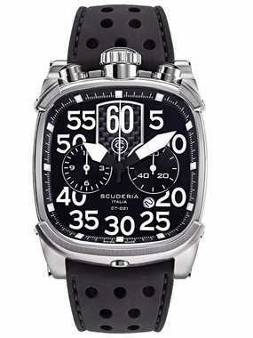 CT Scuderia SCRAMBLER SATURNO Steel Black Swiss Made Mens Watch CWEF00119