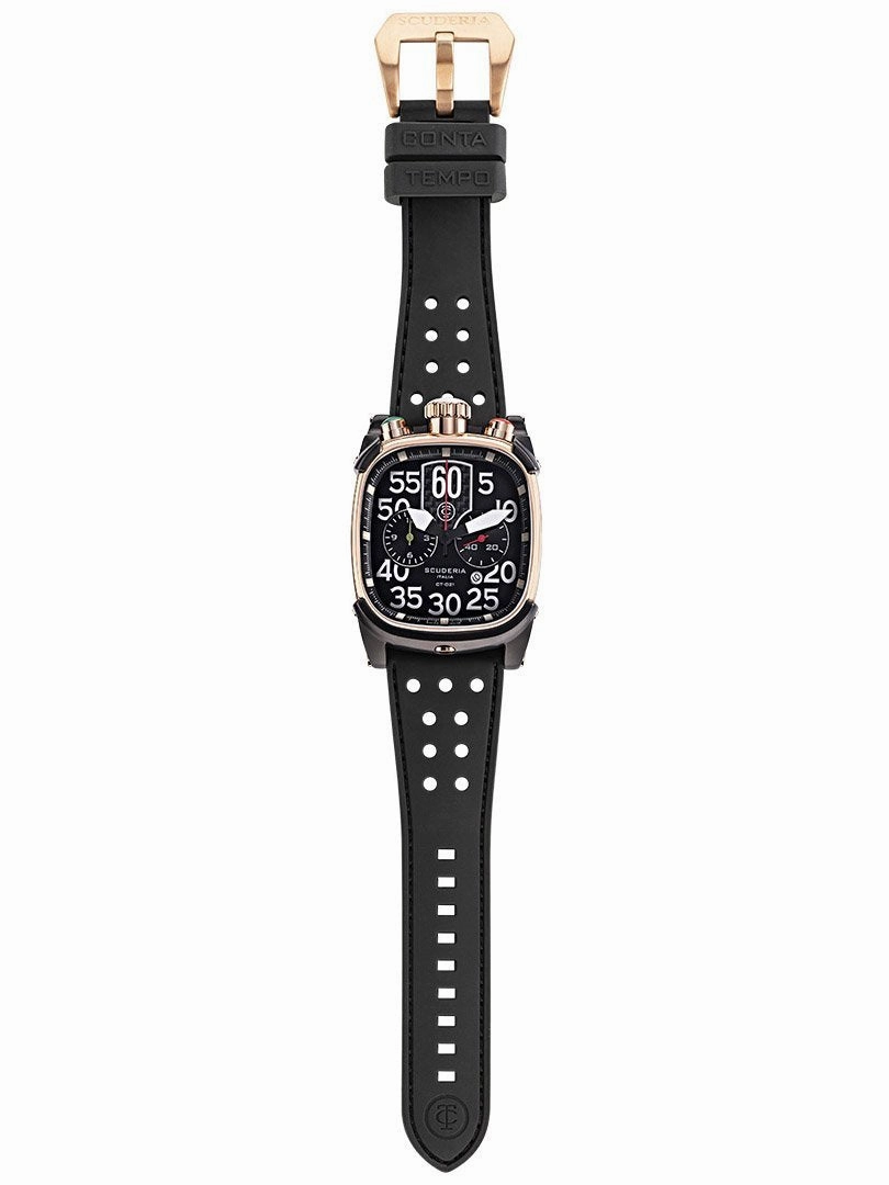 CT Scuderia SCRAMBLER SATURNO Swiss Made Mens Rose Gold Watch CWEF00219