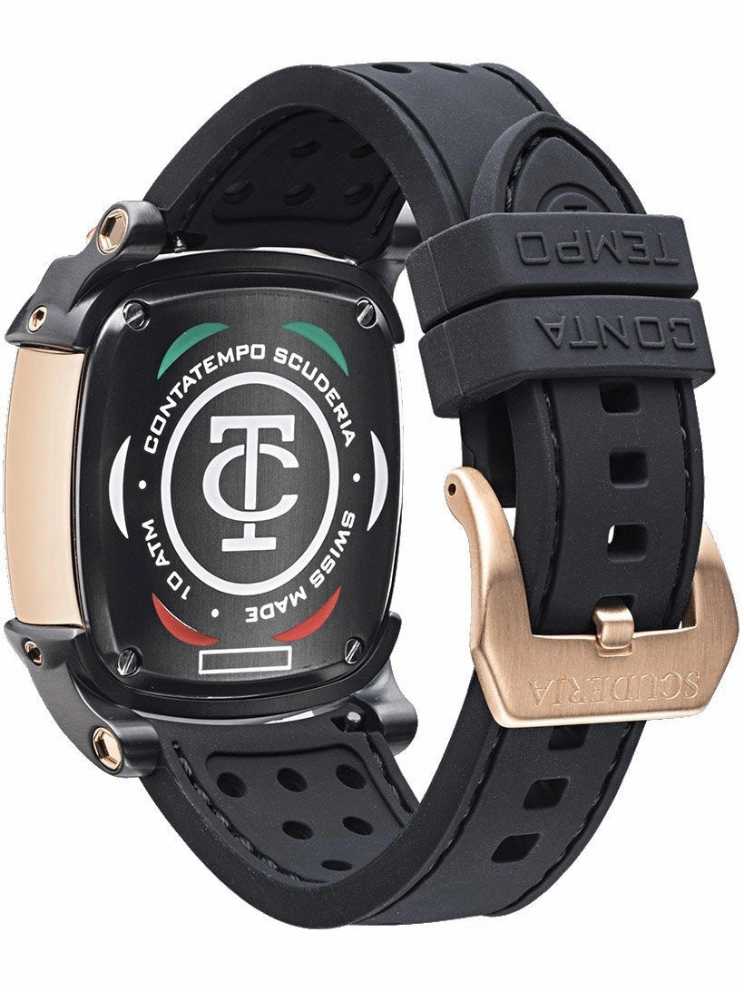 CT Scuderia SCRAMBLER SATURNO Swiss Made Mens Rose Gold Watch CWEF00219