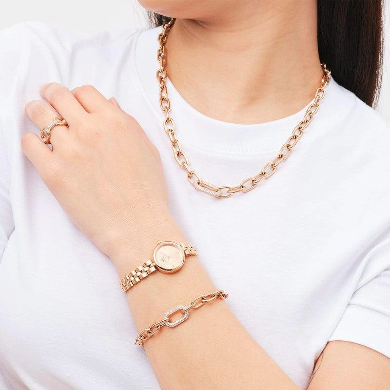 Daniel Wellington Elan Lumine Unitone Rose Gold Watch 22mm
