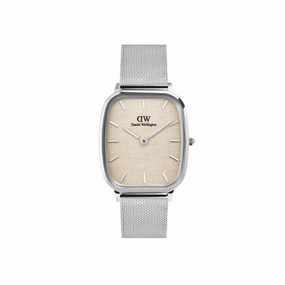 Daniel Wellington Marlon Sterling Vintage Linen Pattern Dial Watch DW00100814