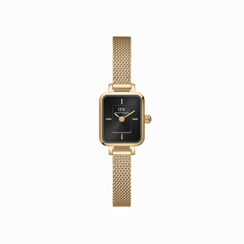 Daniel Wellington Quadro Mini Evergold Onyx Watch 15.4x18.2mm