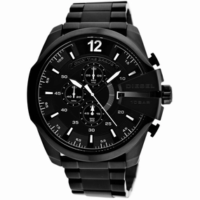 Diesel Men's Watch - Mega Chief Quartz Chronograph Black Dial Steel Bracelet | DZ4283