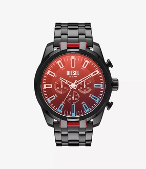 Diesel Split Chronograph Black-Tone Stainless Steel Watch DZ4589