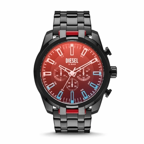 Diesel Split Chronograph Black-Tone Stainless Steel Watch DZ4589