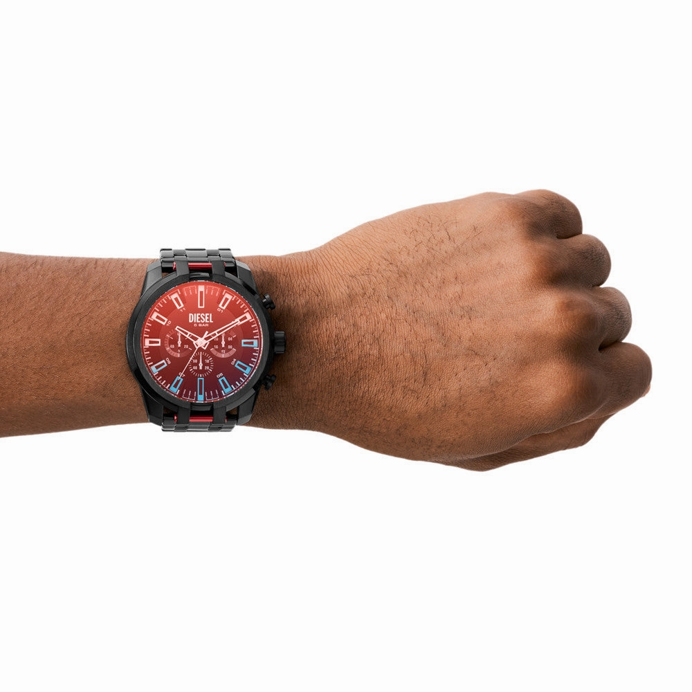 Diesel Split Chronograph Black-Tone Stainless Steel Watch DZ4589