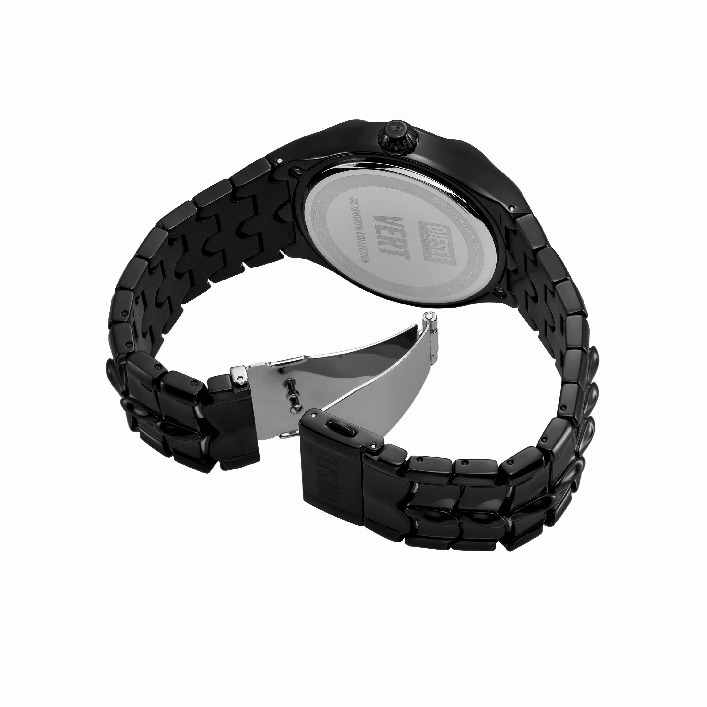 Diesel Vert Three-Hand Date Black Stainless Steel Watch DZ2198