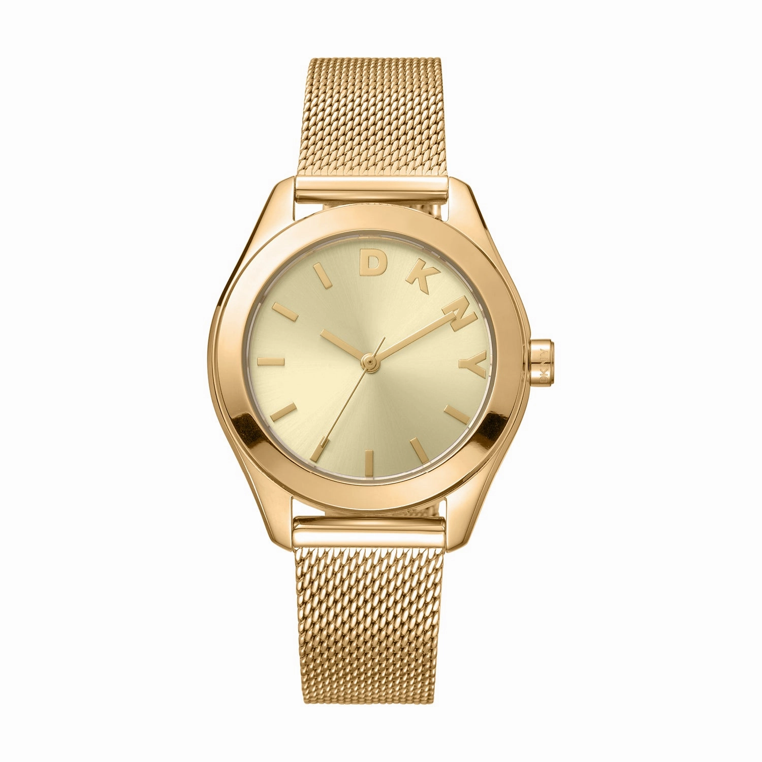 DKNY Astoria Logo Champagne Dial Stainless Steel Watch DK1L032M0025