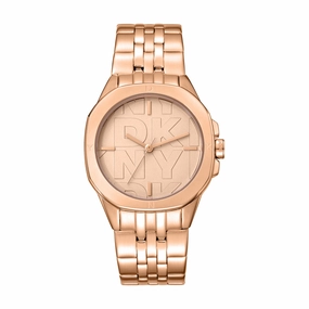 DKNY Brooklyn Midi Rose Gold Dial Stainless Steel Watch DK1L012M0075