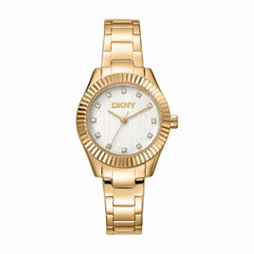 DKNY Chambers Glitz Silver Dial Stainless Steel Watch DK1L017M0055