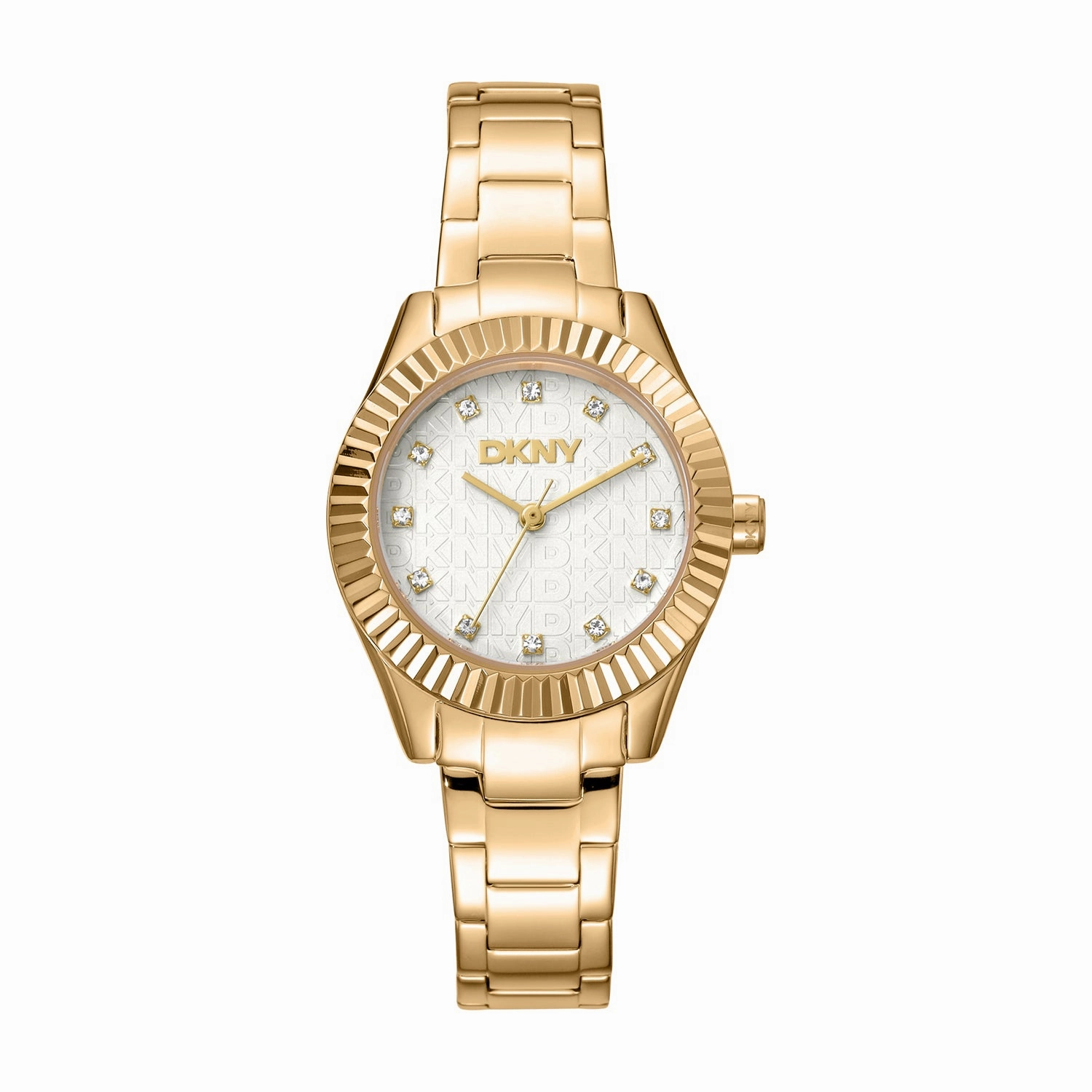 DKNY Chambers Glitz Silver Dial Stainless Steel Watch DK1L017M0055