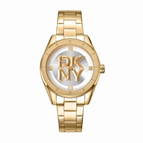 DKNY Chambers Midi Silver and White Dial Stainless Steel Watch DK1L016M0065