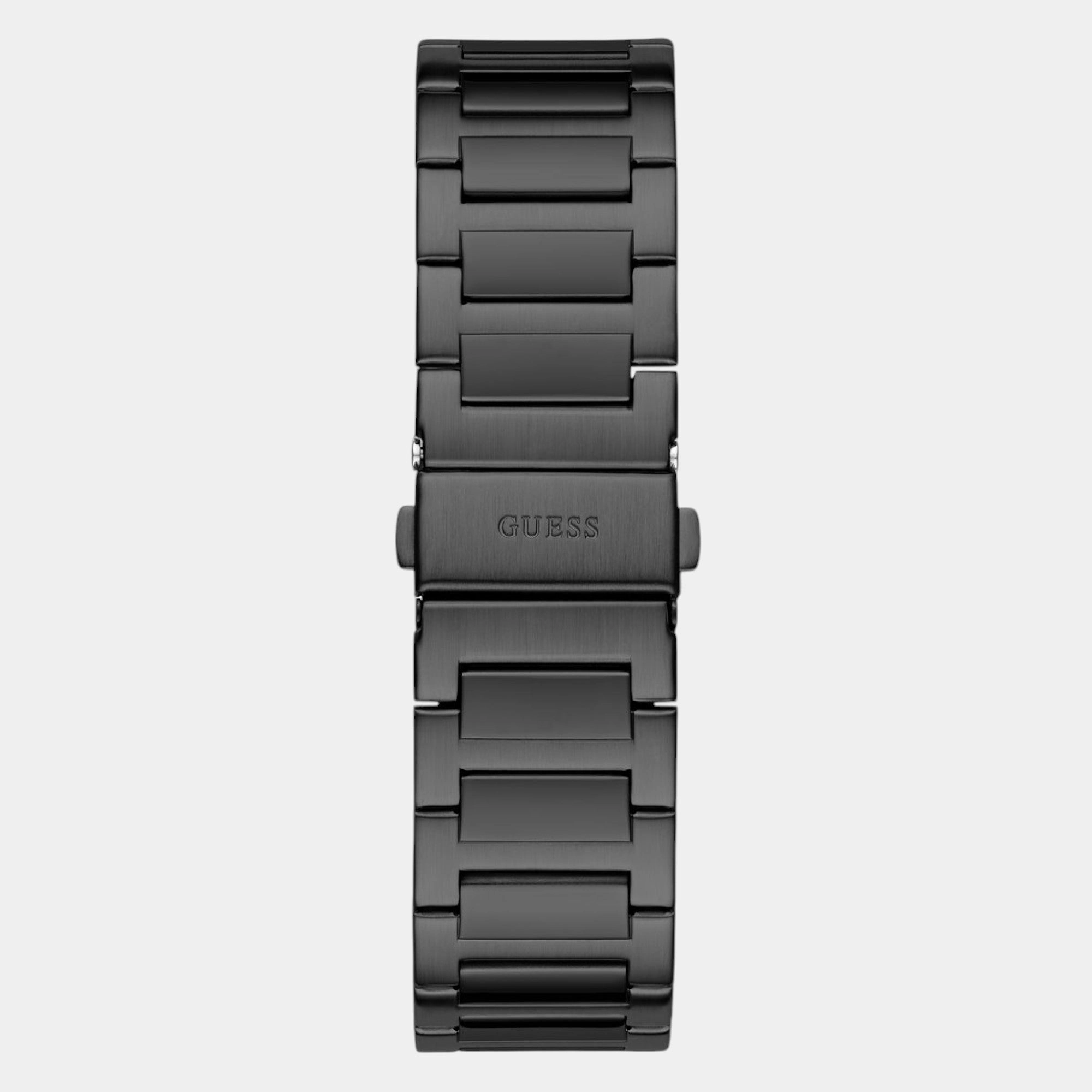 Dress Men Quartz Black Dial Analog Stainless Steel Watch GW0833G2