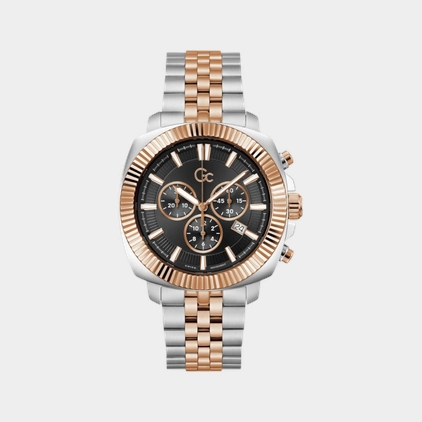 Dress Men Quartz Black Dial Chronograph Stainless Steel Watch Z46001G2MF
