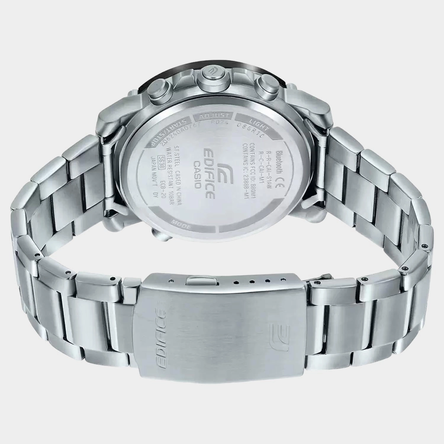 Edifice Men's Analog-Digital Stainless Steel Watch EX525 - ECB-20DB-1ADF