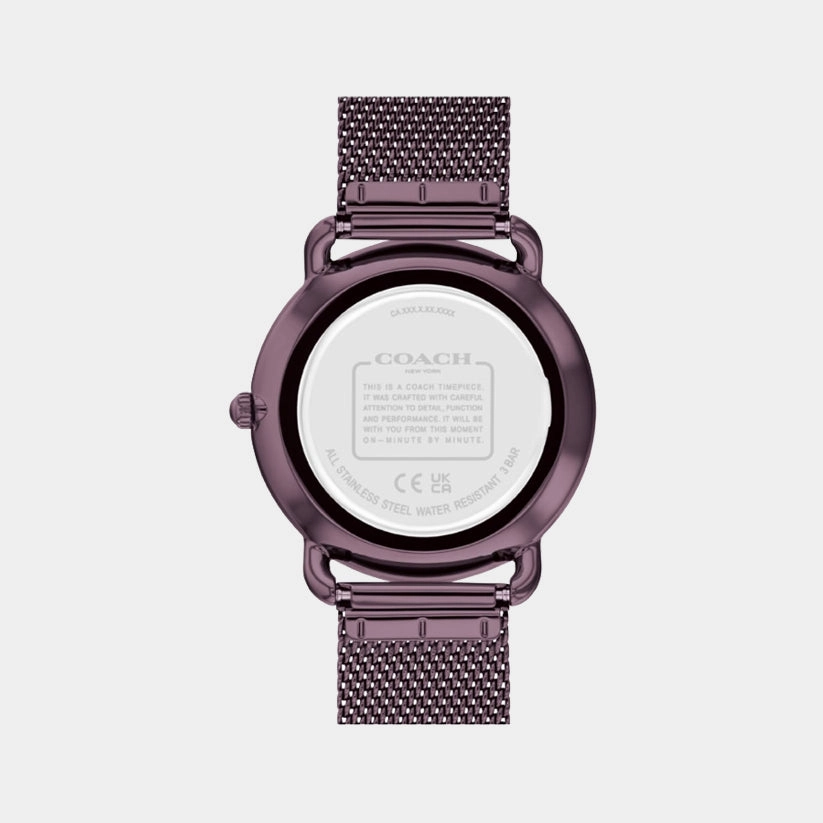 Elliot Women Quartz Purple Dial Analog Mesh Watch 14504339