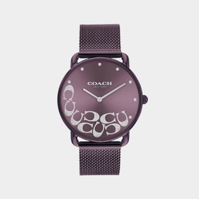 Elliot Women Quartz Purple Dial Analog Mesh Watch 14504339