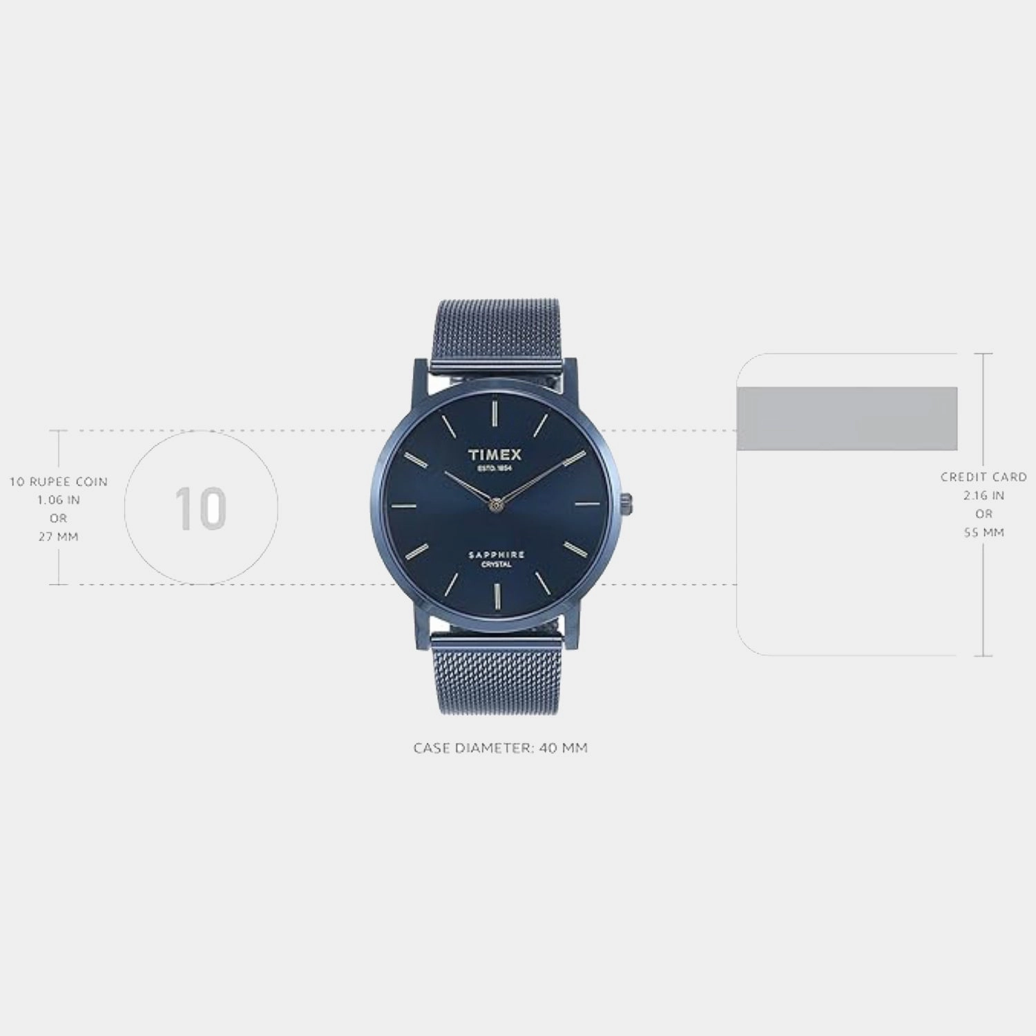 Empera Men Quartz Blue Dial Analog Mesh Watch TWEG17414