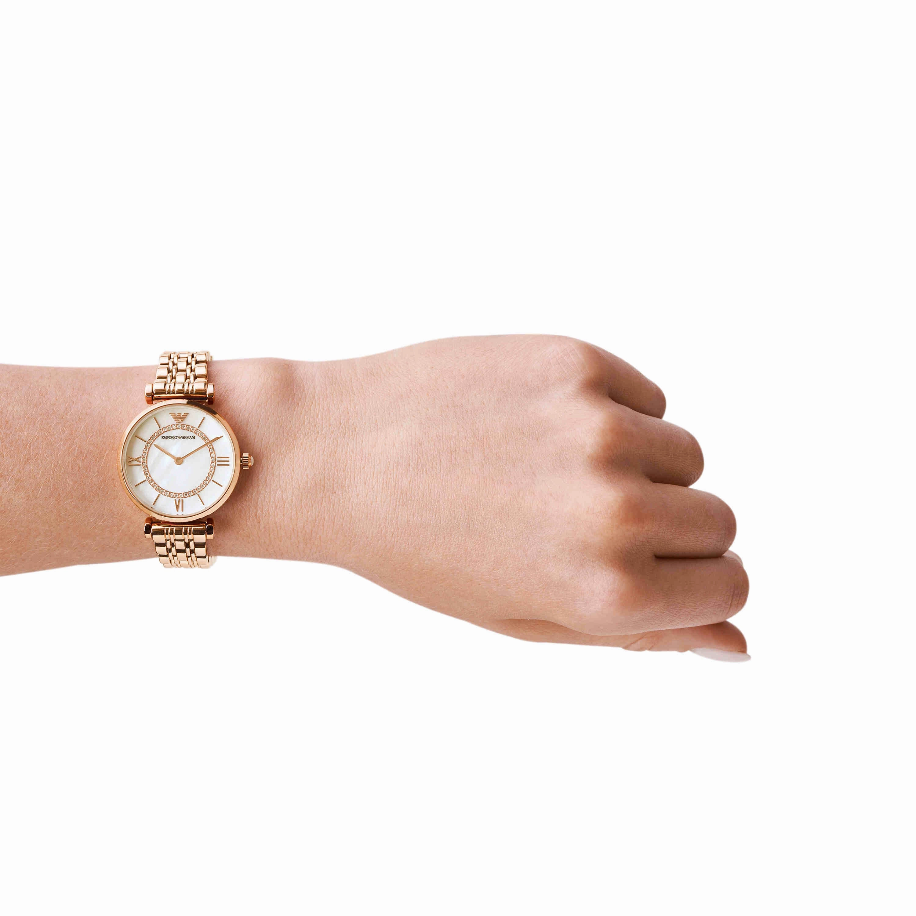 Emporio Armani Rose Gold Tone Analogue Watch AR1909