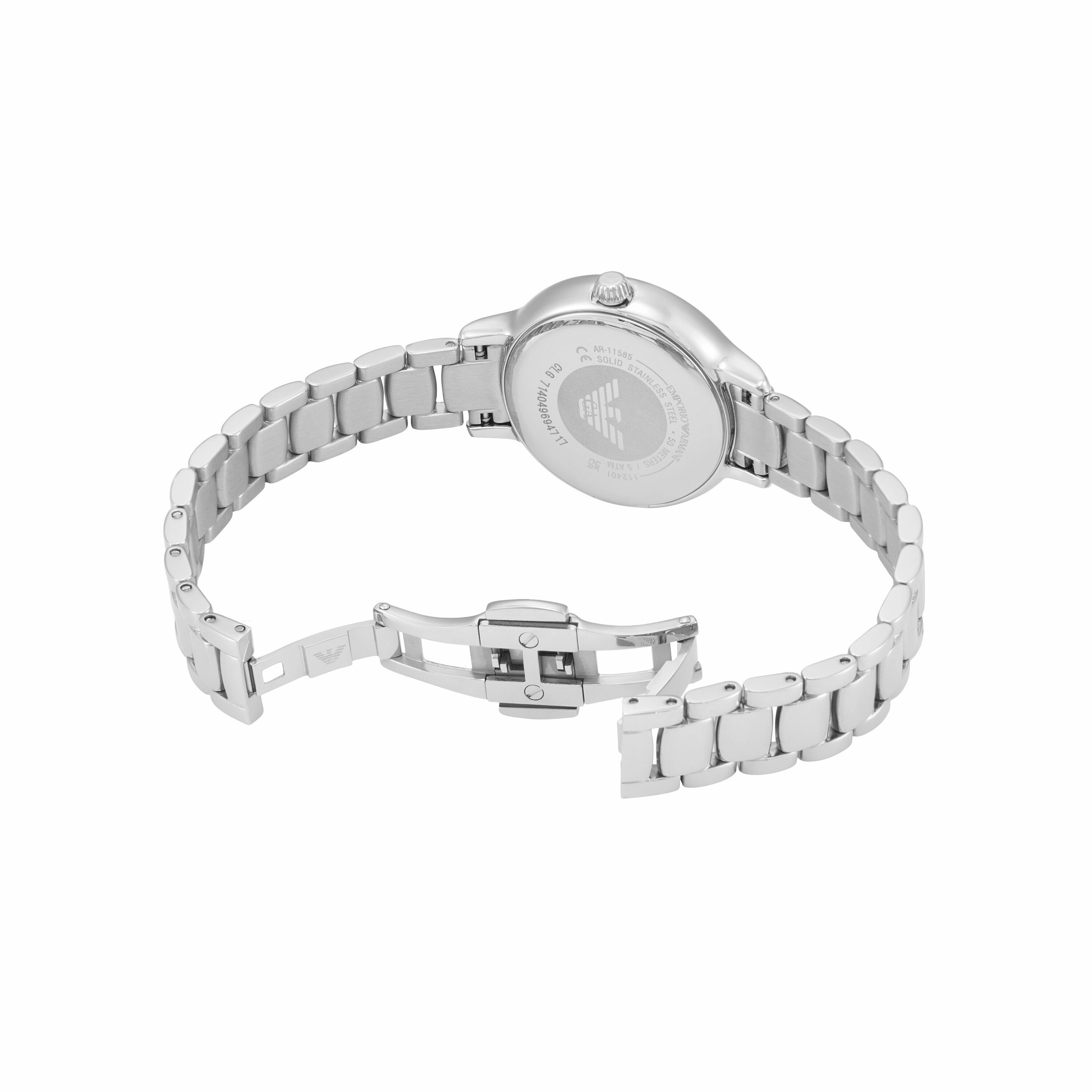 Emporio Armani Silver Tone Analogue Watch AR11585