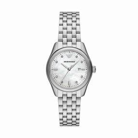 Emporio Armani Silver Tone Analogue Watch AR11614