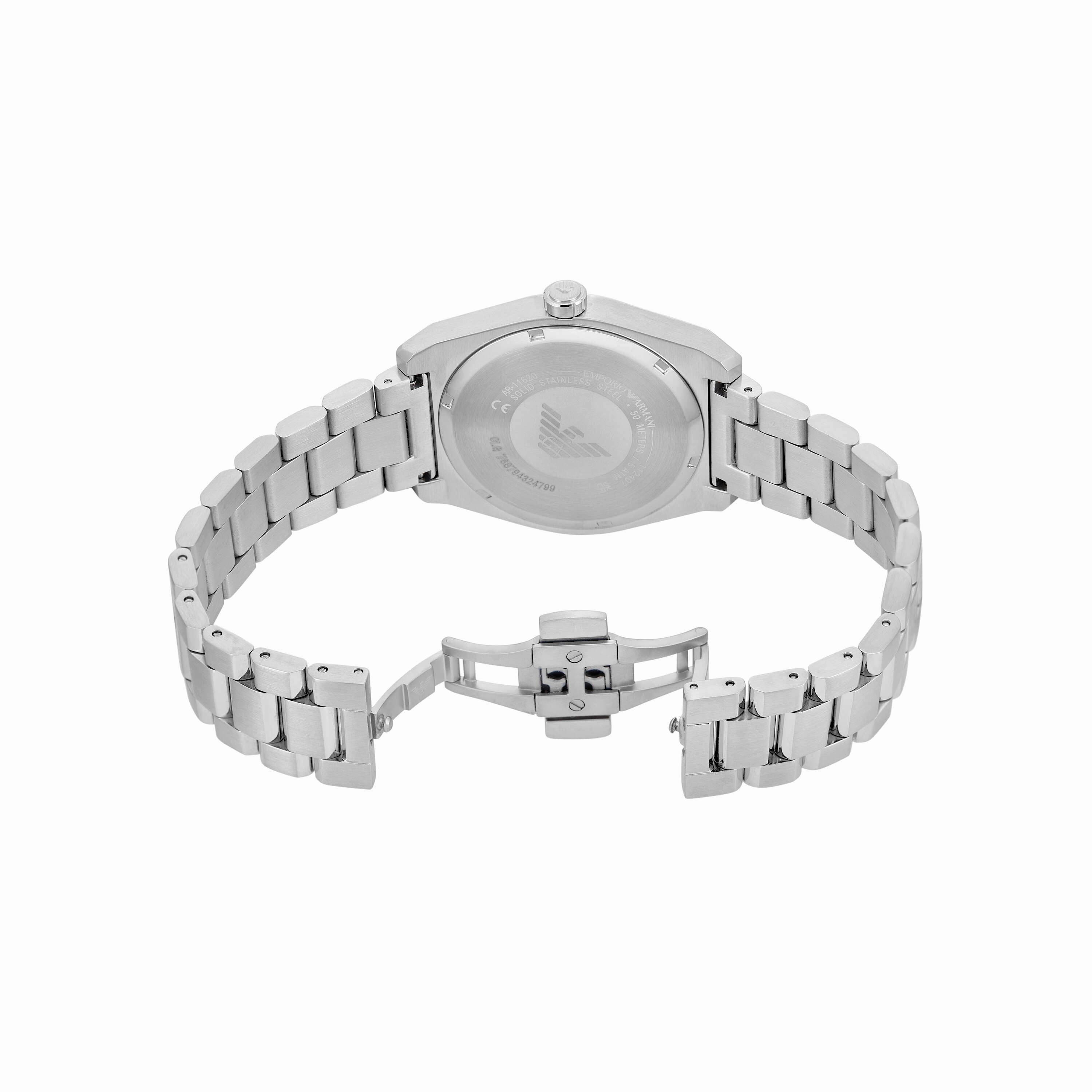 Emporio Armani Silver Tone Analogue Watch AR11620