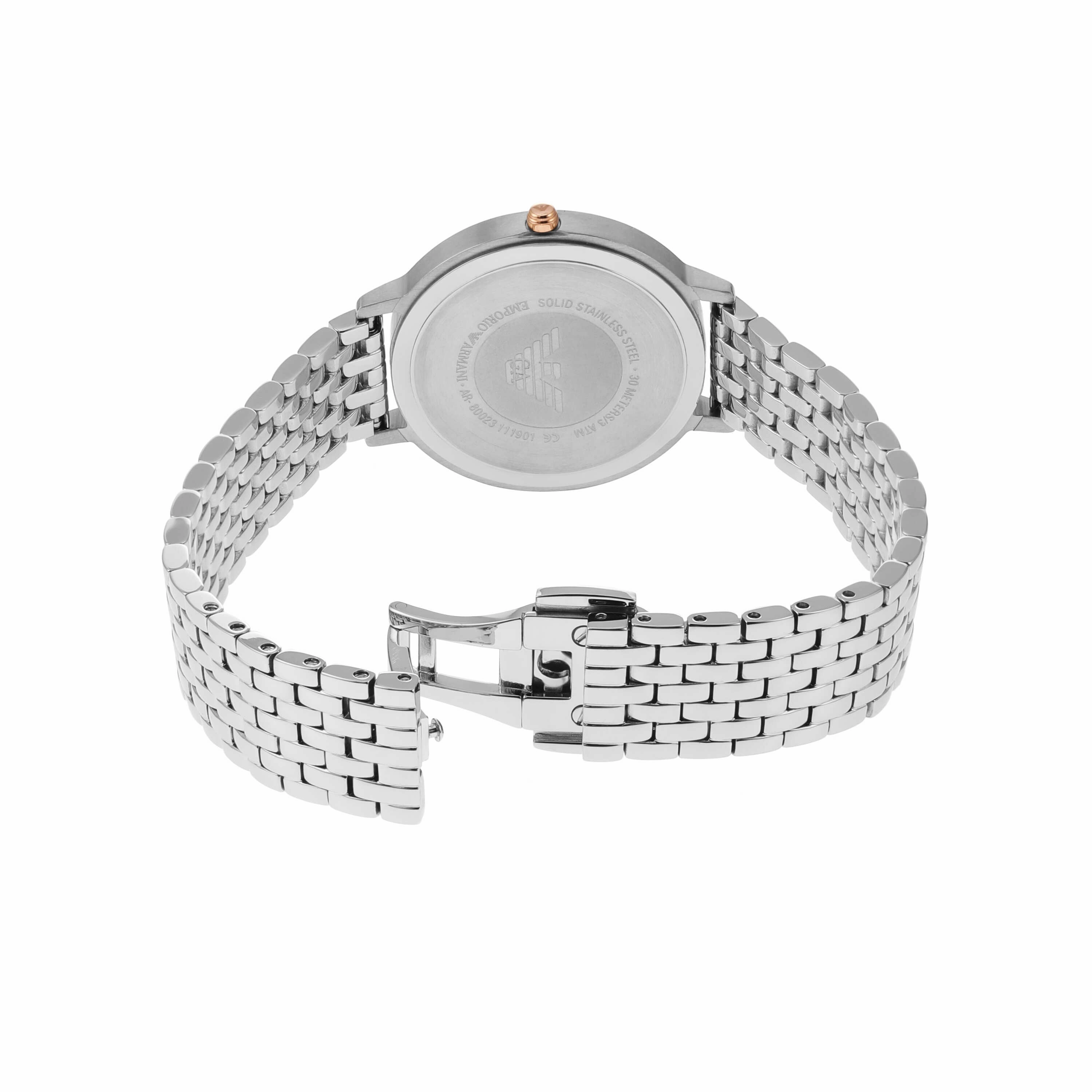 Emporio Armani Silver-Tone Analogue Watch AR80023