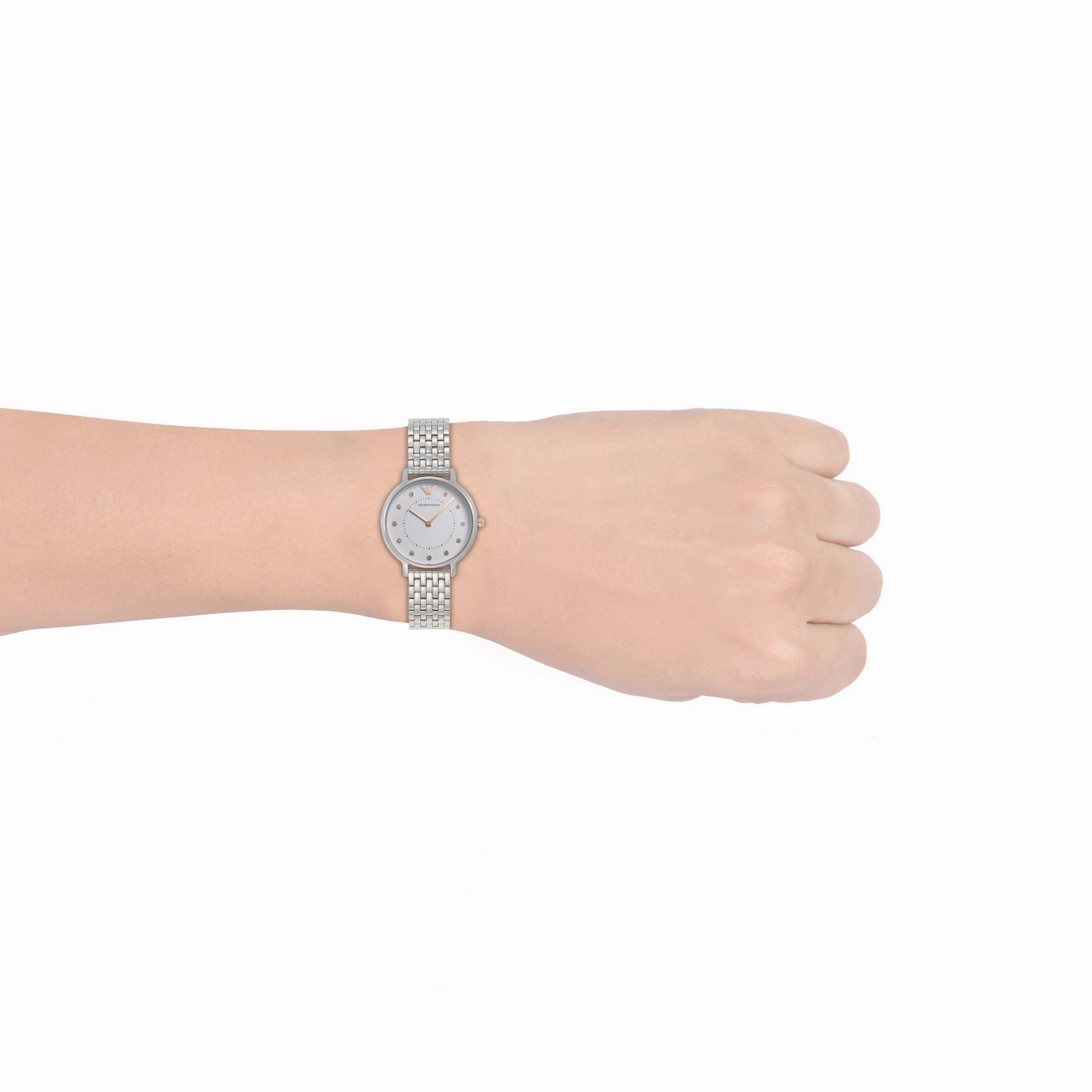 Emporio Armani Silver-Tone Analogue Watch AR80023