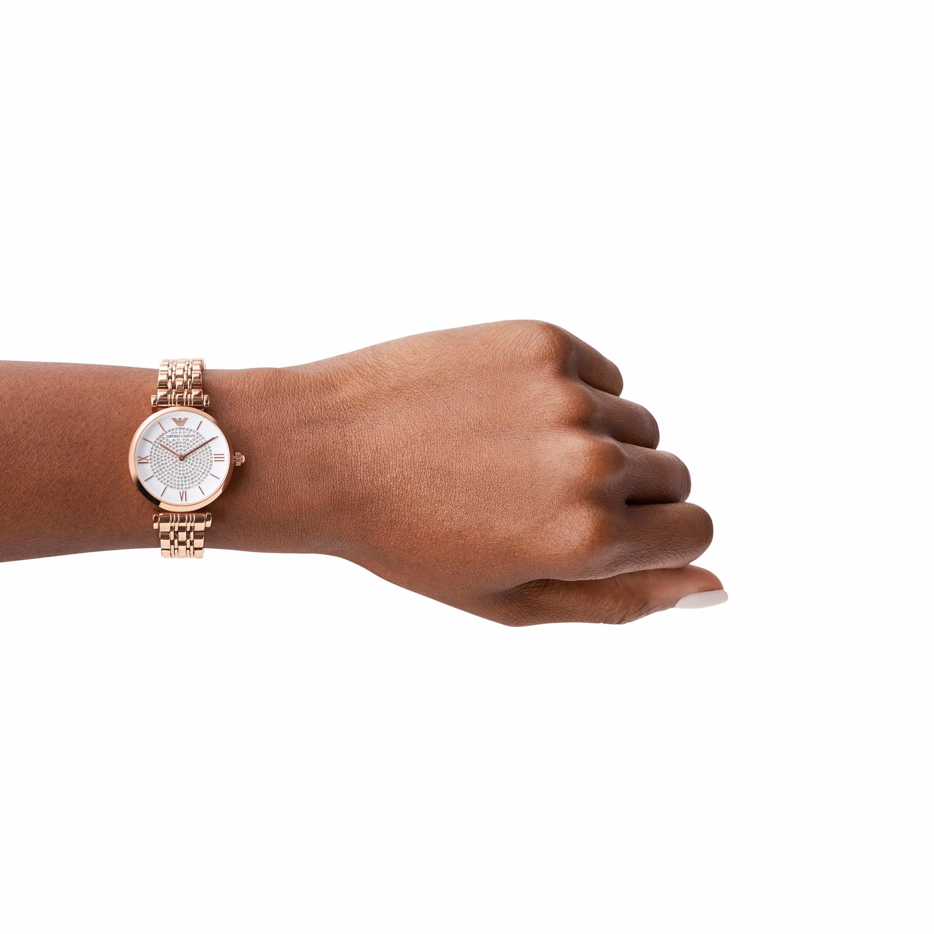 Emporio Armani Women's Rose Gold Stainless Steel Watch AR11244