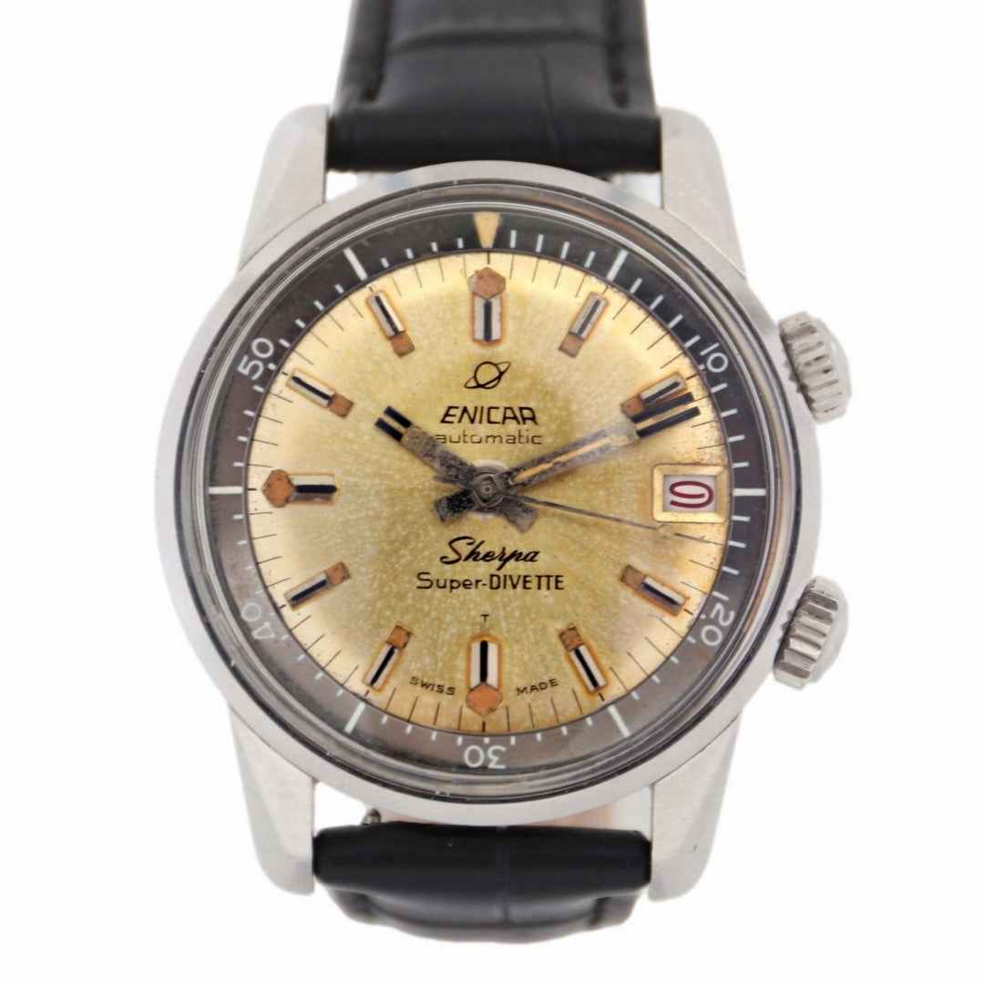 Enicar Sherpa Super-Divette 144-35-01 'Tropical Champagne dial'