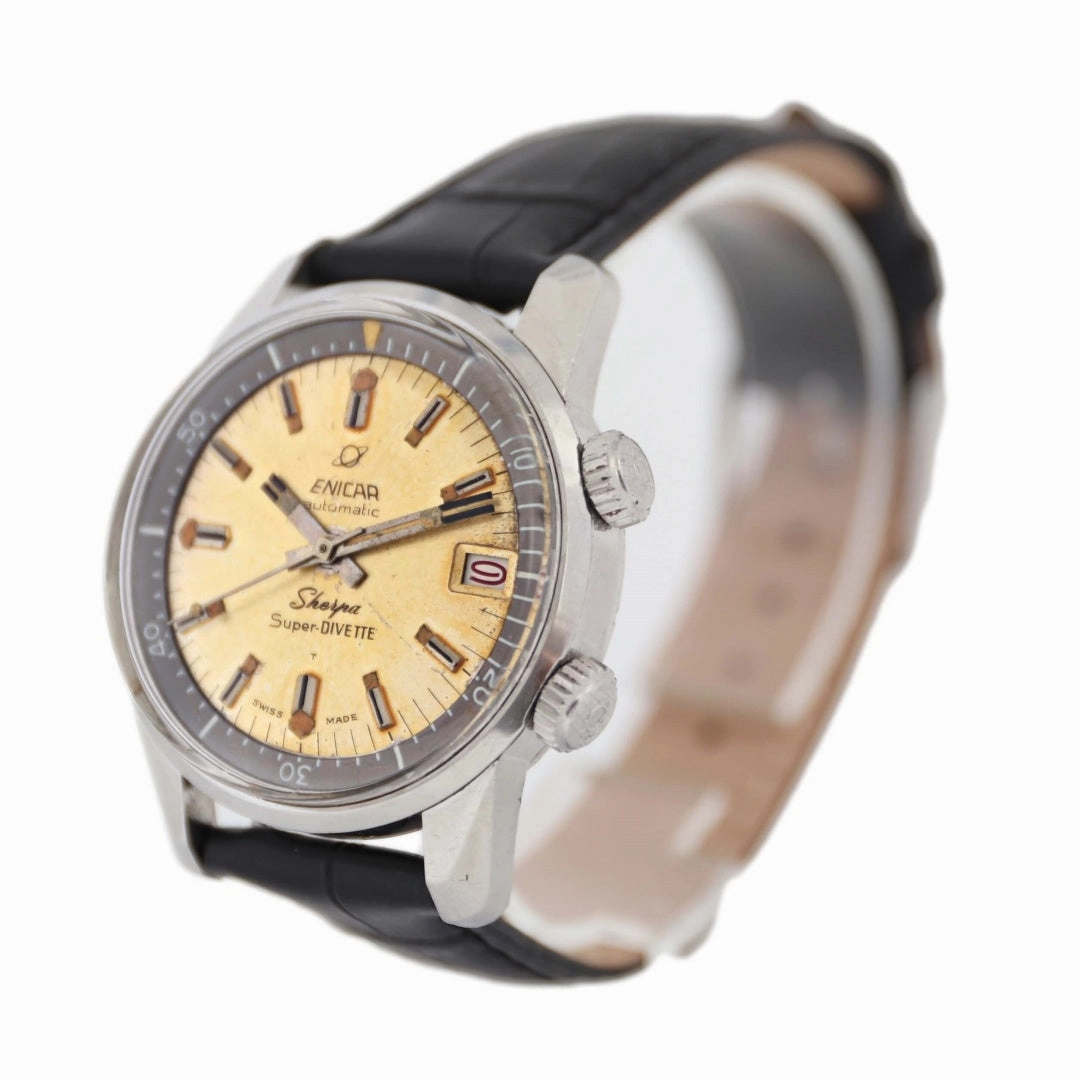 Enicar Sherpa Super-Divette 144-35-01 'Tropical Champagne dial'