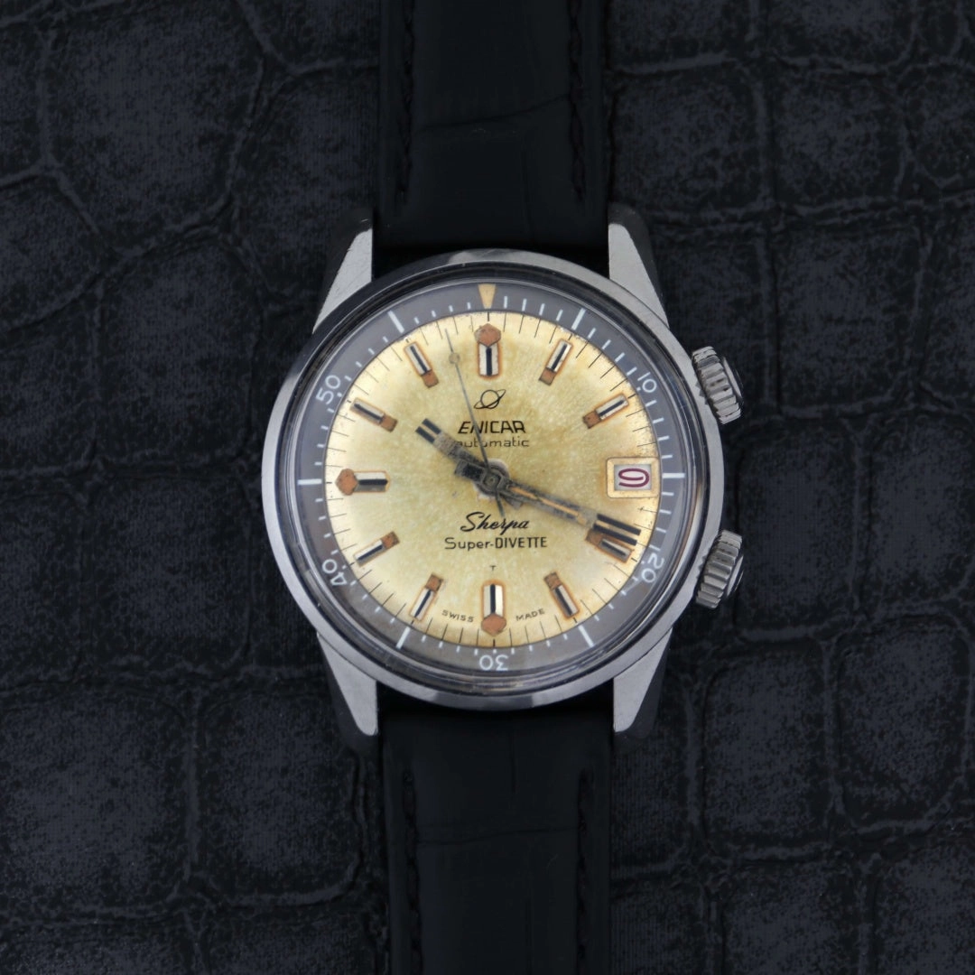 Enicar Sherpa Super-Divette 144-35-01 'Tropical Champagne dial'