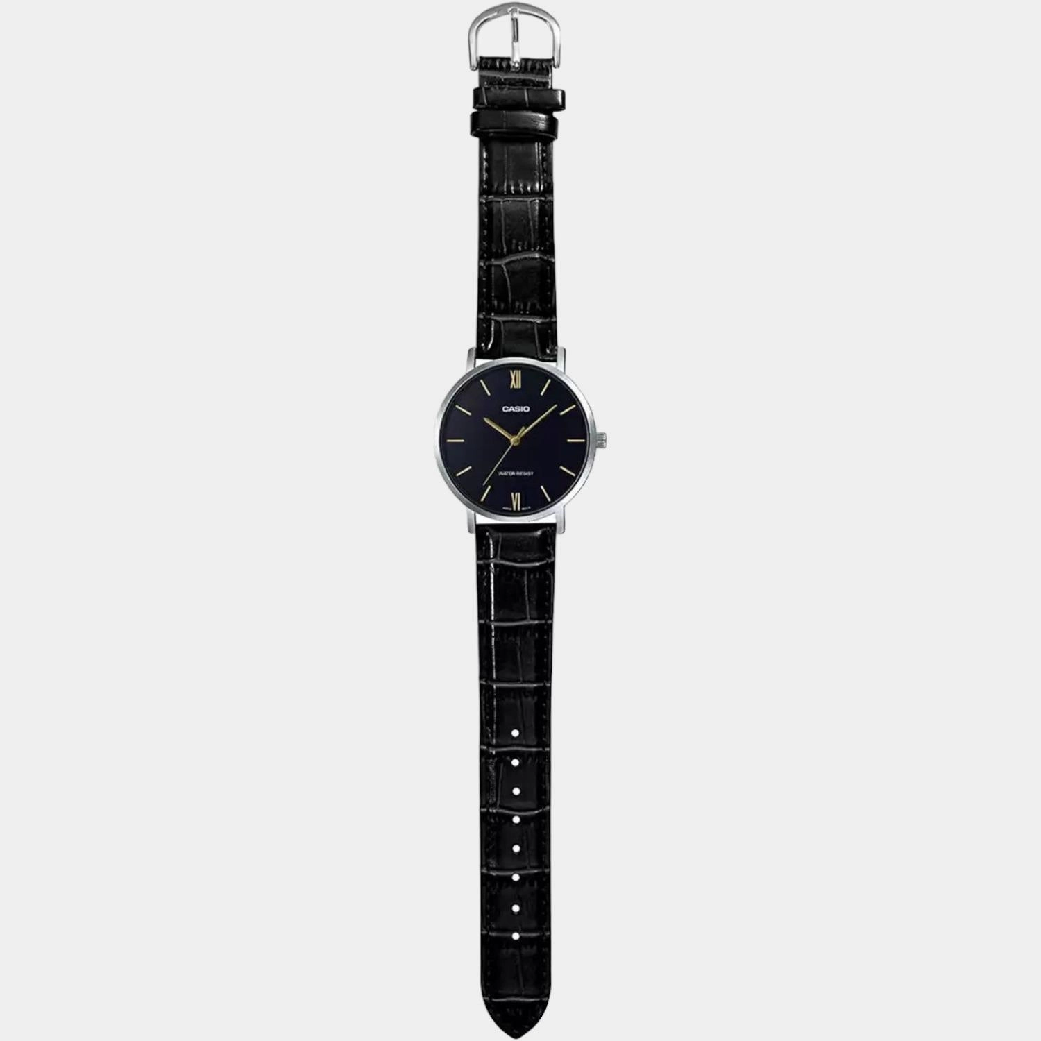 Enticer Men's Analog Leather Watch A1615 - MTP-VT01L-1BUDF